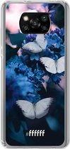 6F hoesje - geschikt voor Xiaomi Poco X3 Pro -  Transparant TPU Case - Blooming Butterflies #ffffff