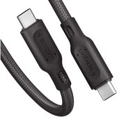 Spigen DuraSync Fast Charge USB-C naar USB-C Kabel 1,5m Zwart