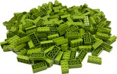 100 Bouwstenen 2x4 | Limegroen | compatible met Lego | SmallBricks