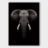 Poster Dark Elephant - Dibond - Meerdere Afmetingen & Prijzen | Wanddecoratie - Interieur - Art - Wonen - Schilderij - Kunst