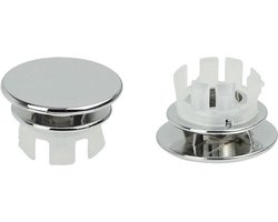 Luxe Wastafel Overloop Rozet - Badkamer Accessoires - Wastafelsifon - Kraan Ring - Afvoerplug - Zilver