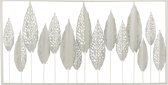 J-Line Wanddeco Bladeren Metaal Wit