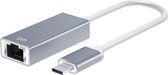 DrPhone DM CH17 Type C/USB C naar RJ45 Ethernet Poort Hub - 1000Mbps  - Aluminium behuizing voor o.a MAC /Windows - Wit/Grijs