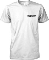Greatest Dad - Unisex T-Shirt wit - Maat M - Vader - Vaderdag - cadeau - kado - Designnation