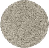 Rond hoogpolig vloerkleed - Softy Beige Ø 80cm