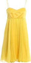Pinko • gele mouwloze jurk met plooien • maat 38 (IT44)