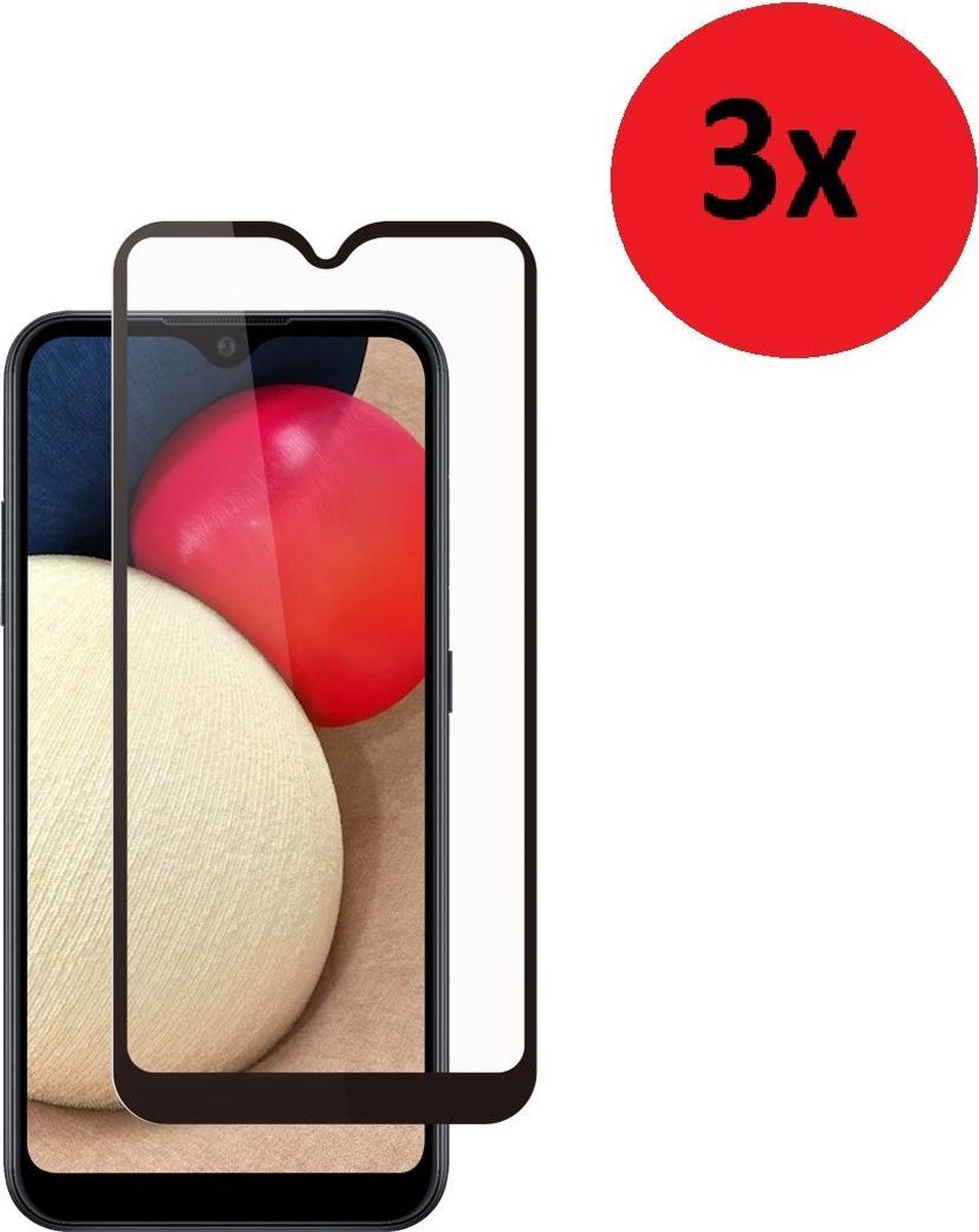 Full Screenprotector Geschikt voor Samsung Galaxy A32 - 5G - A32 Full Tempered Glass 3x