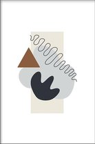 Walljar - Funky Shape - Muurdecoratie - Canvas schilderij