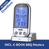 Thermomètre pour BBQ et thermomètre à viande en 1 Accessoires pour BBQ Meater sans fil et numérique - Avec minuterie et thermomètre à noyau - Incl. Livre électronique - FURNA®