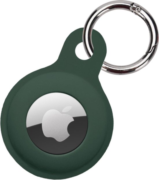 Airtag Keychain Case - Airtag Case Hanger Siliconen Case - Airtag Keychain - Vert foncé