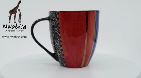 Intuïtie Heer Beschietingen Koffiemok / Theebeker - Koffiekopjes - Letsopa Ceramics - Model: Rood-Goud-Bruin  |... | bol.com