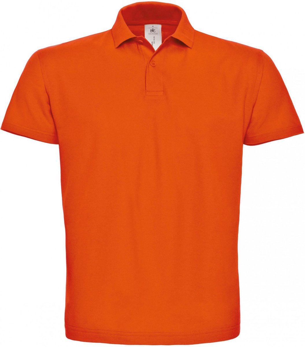 B C Heren Oranje Polo REGULAR FIT Maat XL 100 Katoen bol