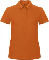 B&C Dames Oranje Polo REGULAR FIT Maat L 100 % Katoen