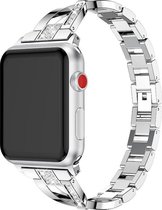 Geschikt voor Apple Watch bandje 38 / 40 / 41 mm - Series 1 2 3 4 5 6 7 SE - Smartwatch iWatch horloge band - 38mm 40mm 41mm - Fungus - RVS metaal - Zilver - Twist