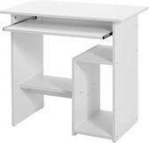 Segenn's bureau - Computertafel - met uitschuifbaar toetsenbord - tafel - ruimtebesparend - Eenvoudige montage - 80 x 74 x 45 cm (B x H x D) - Wit