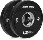 CAPITAL SPORTS Elongate 2020 bumper plates - Gewichtsschijven 2 x 1,25 kg - hard rubber - opening van 50,4 mm