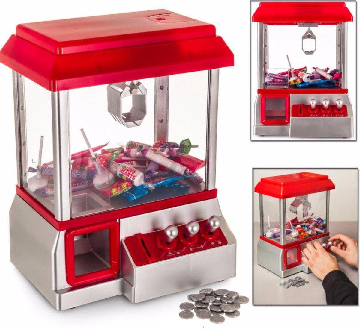bom Verdragen De onze Candy Grabber Snoepmachine - Actiespel - Snoepautomaat - Grijpmachine -  Kauwgomballen... | bol.com