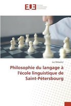 Philosophie du langage à l'école linguistique de Saint-Pétersbourg