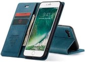 Caseme - Apple iPhone SE 2020 / iPhone 7/8 Retro - Wallet Case - Blauw