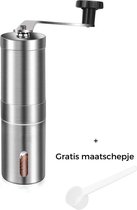 Handmatige koffiemolen + gratis maatschepje - bonenmaler - koffiemolen - koffiemaler - RVS