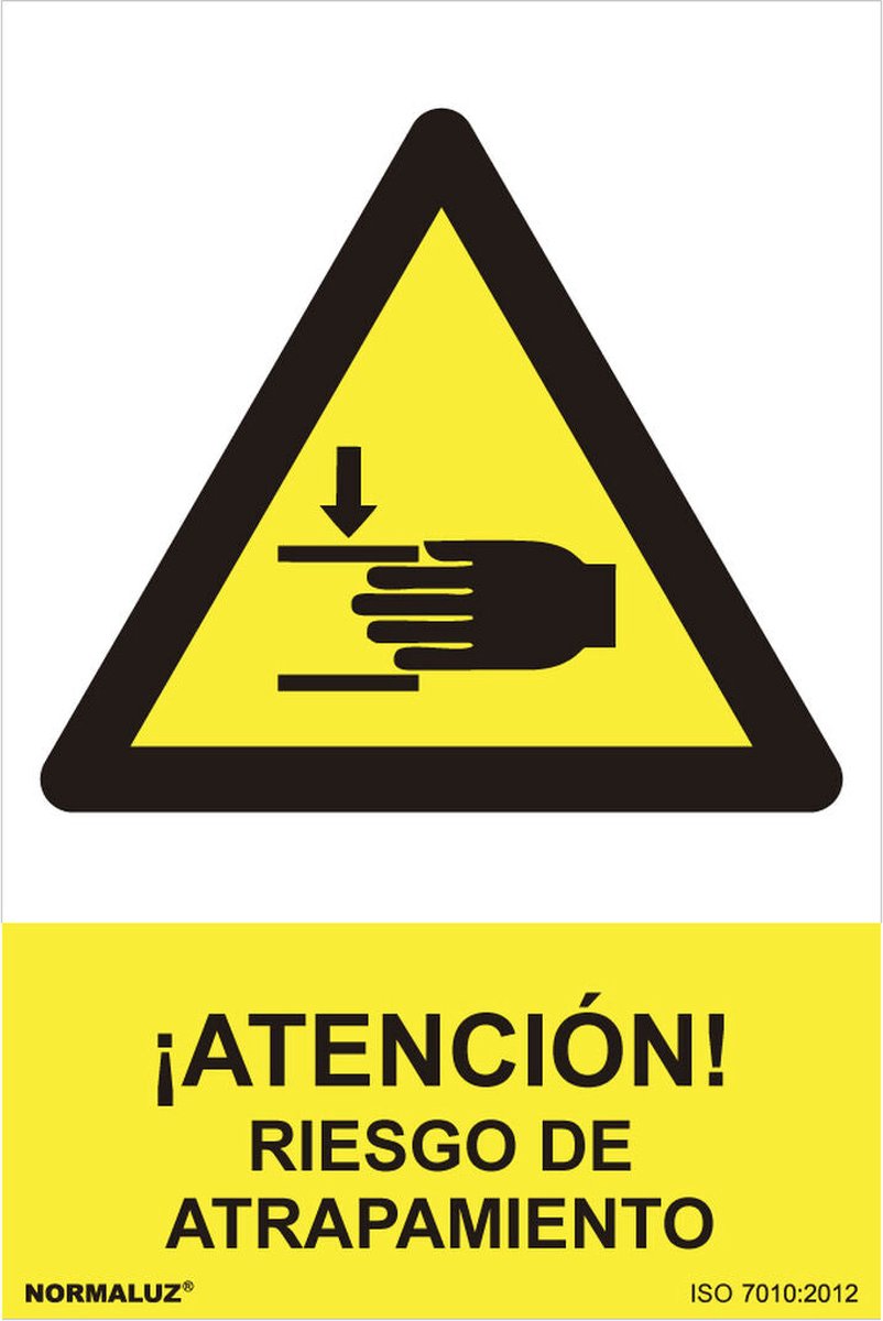 Bord Normaluz Atención riesgo de atrapamiento PVC (30 x 40 cm)