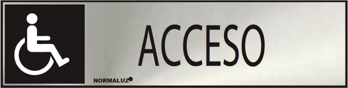 Bord Normaluz Acceso Roestvrij staal (5 x 20 cm)