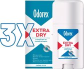 Odorex Extra Dry Deodorant Stick - 3 Stuks - Vegan Alcoholvrij Deodorant - Dedoorant Voordeelverpakking