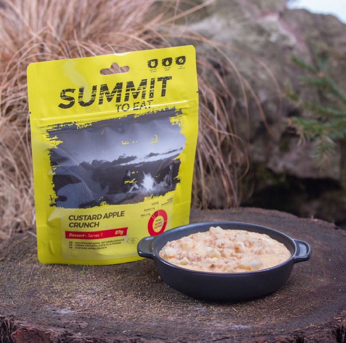 Summit to Eat - Custard Apple Crunch - vriesdroogmaaltijd - outdoorfood - trekking maaltijd - survival food - buitensportvoeding - prepper - trekkingfood