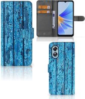 Magnet Case OPPO A17 Telefoonhoesje Wood Blue