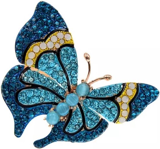 Broche Papillon Blauw.