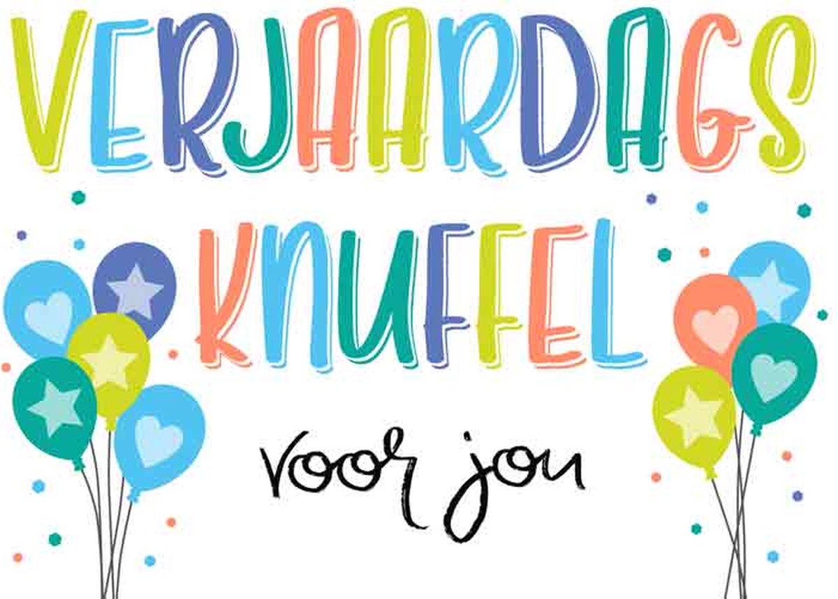 Wenskaart Verjaardags knuffel