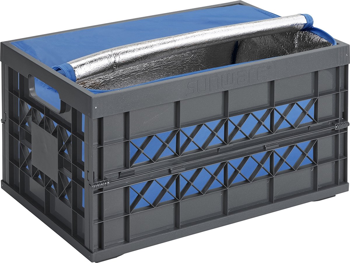 Sunware - Square Vouwkrat Heavy Duty met Koeltas - 45L - Antraciet
