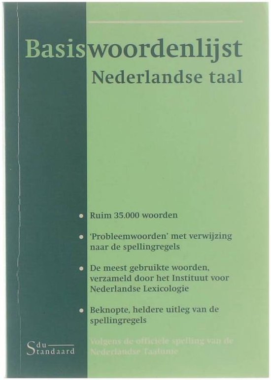 Basiswoordenlijst Nederlandse taal - cover