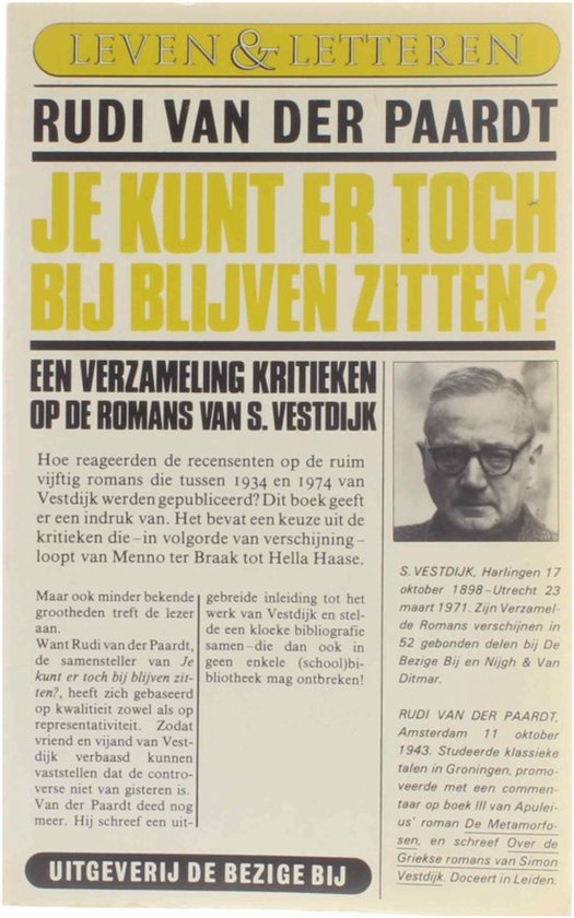 9789023415459 - Je kunt er toch bij blijven zitten?