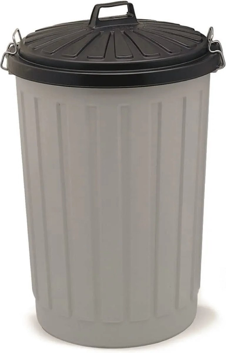 Afvalemmer rond met deksel 90 liter - Afval scheiden - Afvalemmer - vuilnisemmer - afvalbak