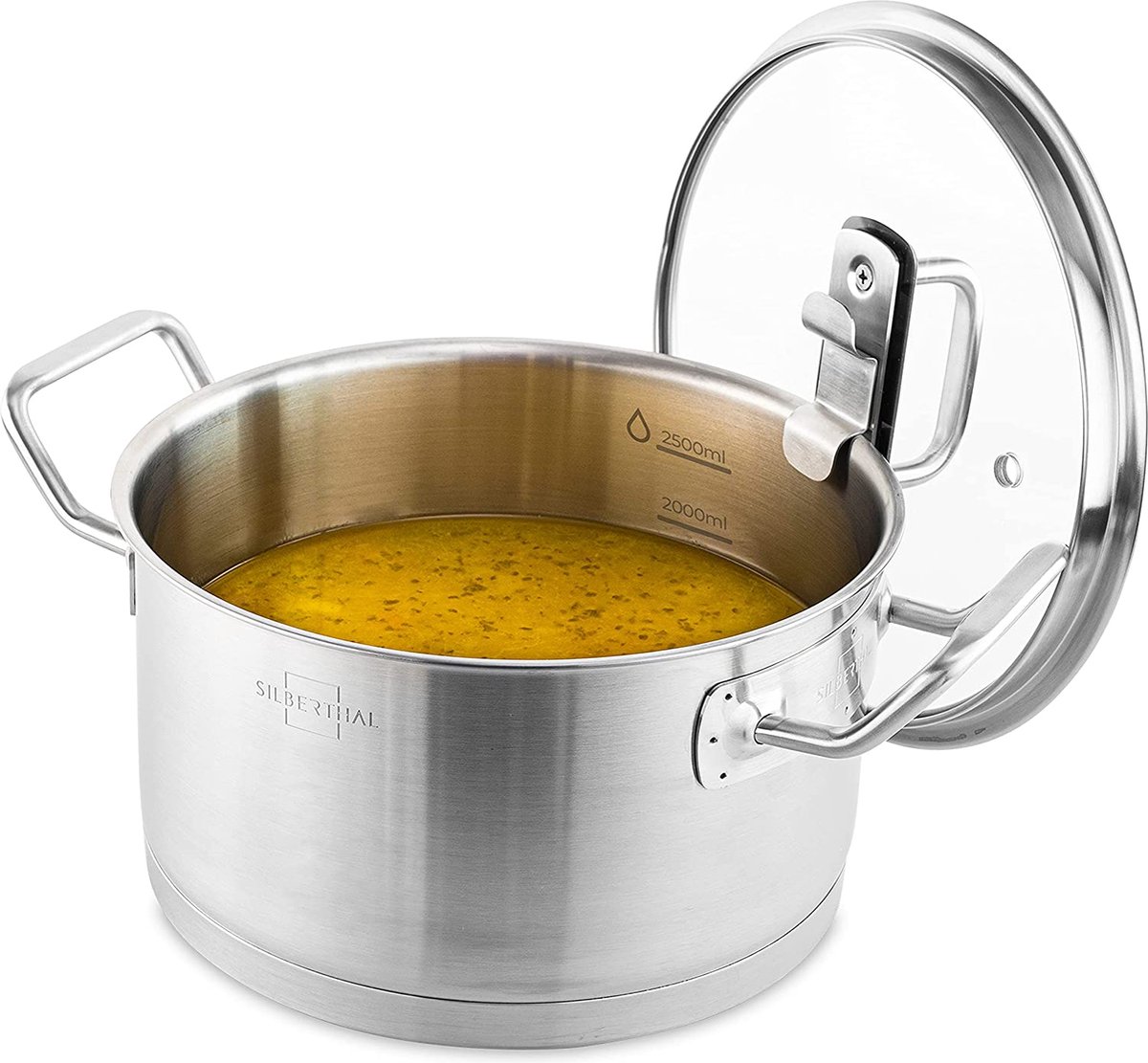 SILBERTHAL Casserole Inox 3,5 l Ø 20 cm Avec Couvercle En Verre - Tous Feux  Et Four - Design Allemand : : Cuisine et Maison