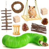 speelgoed et soins pour hamster - lot de 10 pièces - 100 % naturel - Xd Xtreme - bon pour les dents - durable - petits rongeurs - bois - saule