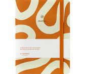 A-Journal Notitieboek A5 - Hardcover - Flow Oranje - Gelinieerd