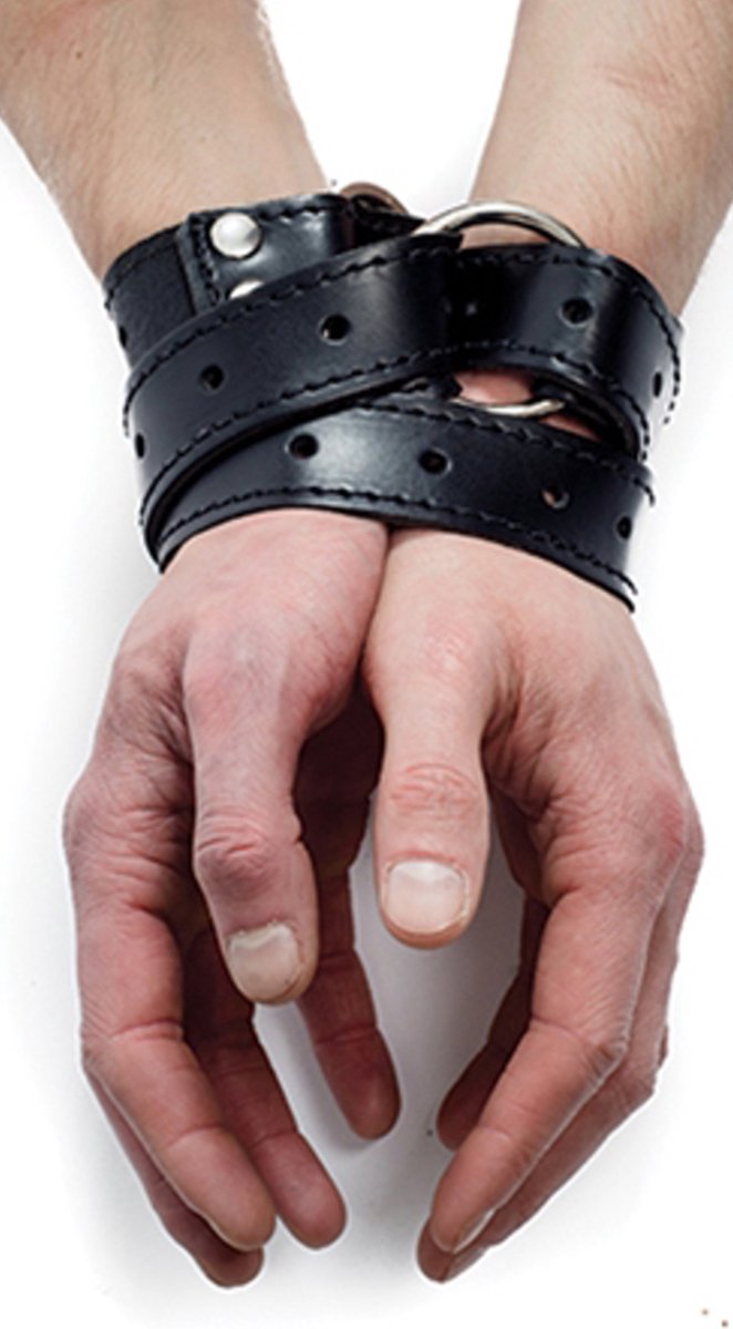 Mister B leren handboeien riem