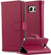 Cadorabo Hoesje geschikt voor Samsung Galaxy NOTE 5 in WIJN ROOD - Beschermhoes met magnetische sluiting, standfunctie en kaartvakje Book Case Cover Etui