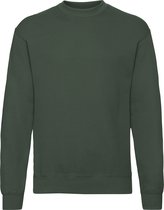 Bottle Green unisex sweater Classic Fruit of the Loom maat XL