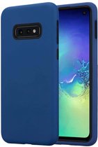Cadorabo Hoesje geschikt voor Samsung Galaxy S10 4G in Donker Blauw - Hybride beschermhoes met TPU siliconen binnenkant en 2-delige kunststof buitenkant