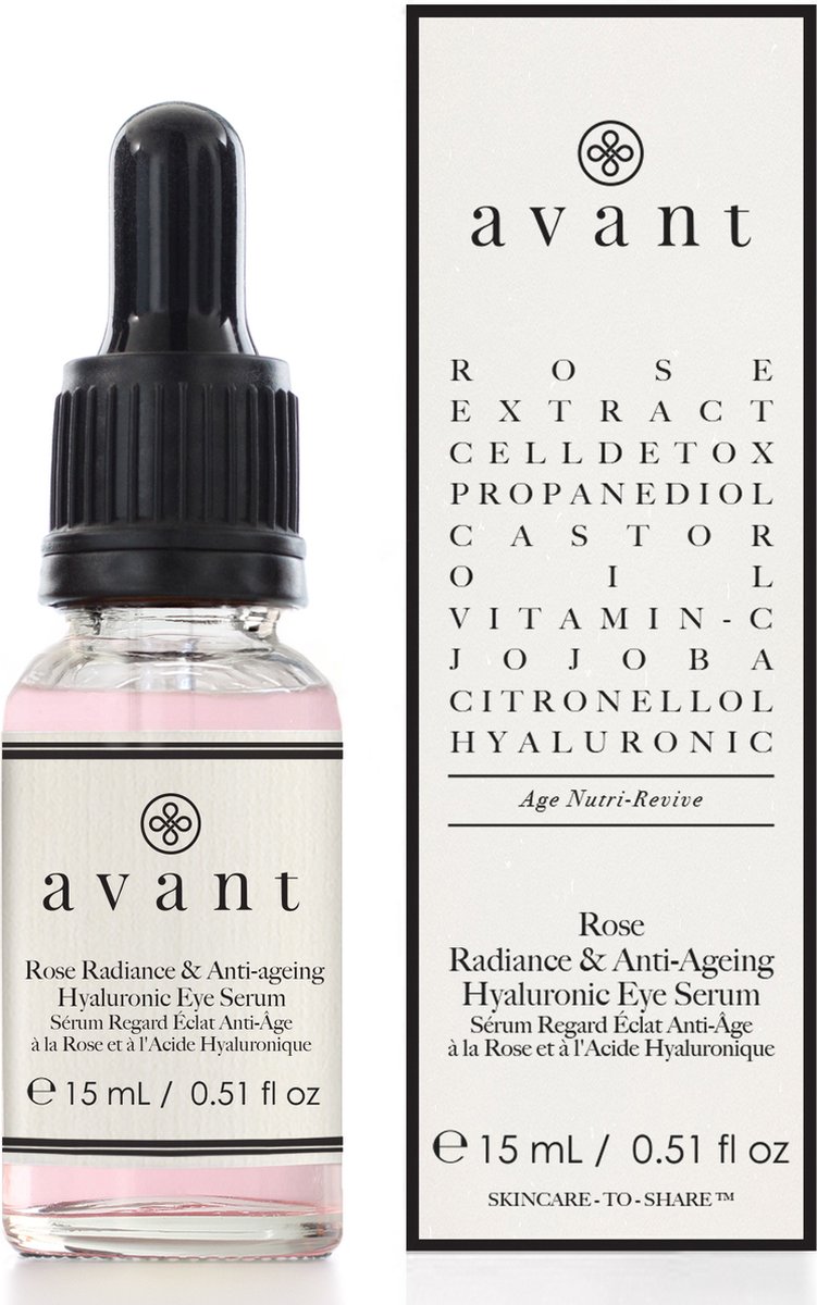 Avant Age Nutri-Revive Rose Radiance & Anti-ageing Hyaluronic Eye Serum Oogserum 15 ml