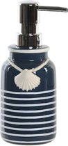 Articles - Pompe/distributeur de savon - Pierre artificielle - Blauw/blanc - 7 x 18 cm