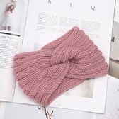 Hoofdband - Haarband - Hoofd band - Oorwarmer - Roze - Winter - Wintermode - Muts