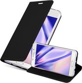 Cadorabo Hoesje geschikt voor Samsung Galaxy A3 2016 in CLASSY ZWART - Beschermhoes met magnetische sluiting, standfunctie en kaartvakje Book Case Cover Etui