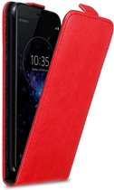 Cadorabo Hoesje voor Sony Xperia XZ2 COMPACT in APPEL ROOD - Beschermhoes in flip design Case Cover met magnetische sluiting