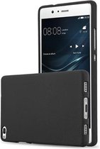 Cadorabo Hoesje geschikt voor Huawei P8 in FROST ZWART - Beschermhoes gemaakt van flexibel TPU silicone Case Cover