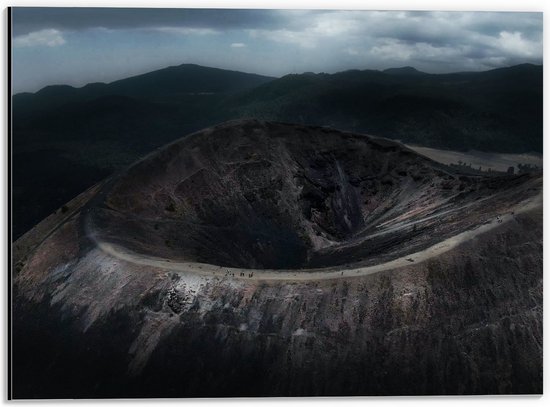 Dibond - Vulkaan Paricutín - Mexico - 40x30 cm Foto op Aluminium (Wanddecoratie van metaal)