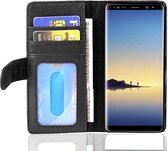 Cadorabo Hoesje geschikt voor Samsung Galaxy NOTE 8 in ZWARTE OXIDE - Beschermhoes met magnetische sluiting en 3 kaartsleuven Book Case Cover Etui